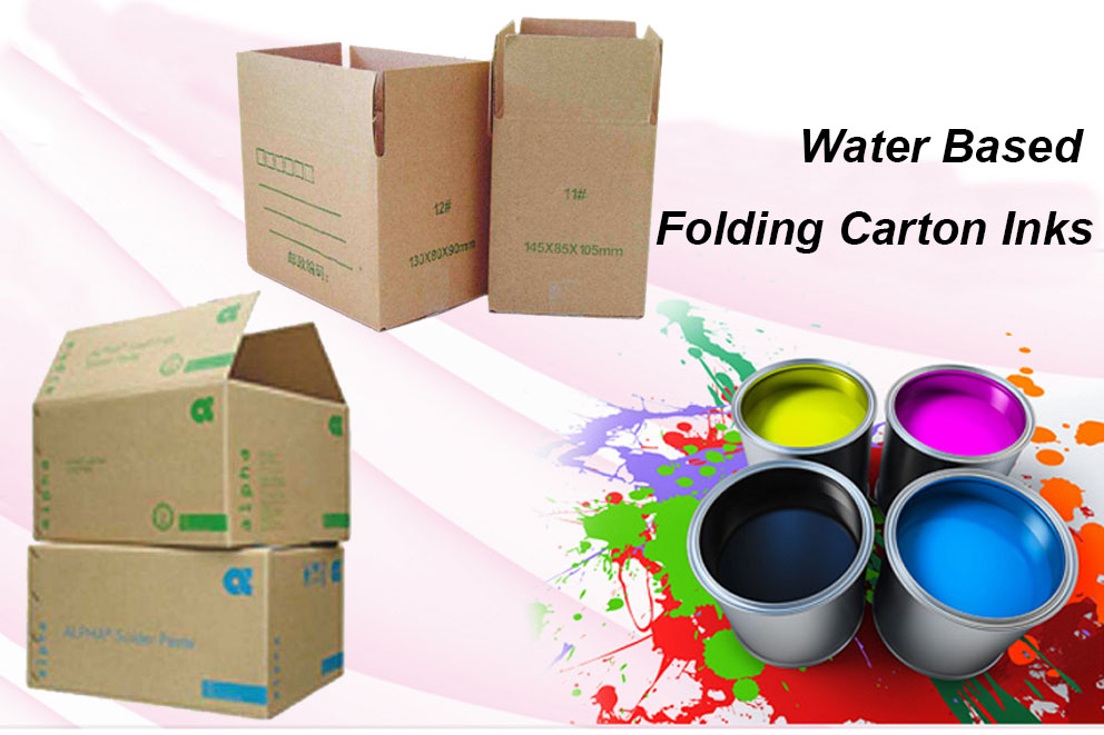 нанесение красок на водной основе для складных картонных коробок
